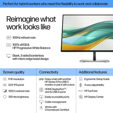 HP Sbuy S5 Pro 524PF 23.8 in FHD Monitor - C, image 6