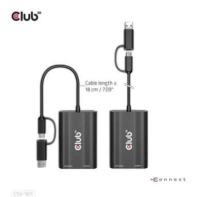 Club 3D B.V USB-C/A to HDMI And VGA Adapter, image 6