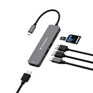 Verbatim Americas USB-C Essentials Multiport Hub- 6-Ports, image 3