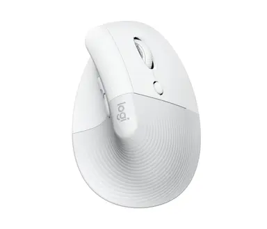 Logitech Lift for Mac Vertical Ergonomic Mouse - Off-White/Pale Gray, image 4