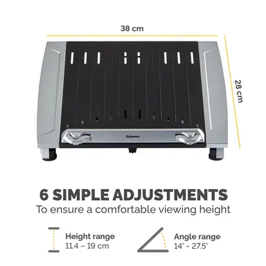 Fellowes Height Adjustment Raises Laptop Screen to Eye-Level. in-Line Document Holder, image 8