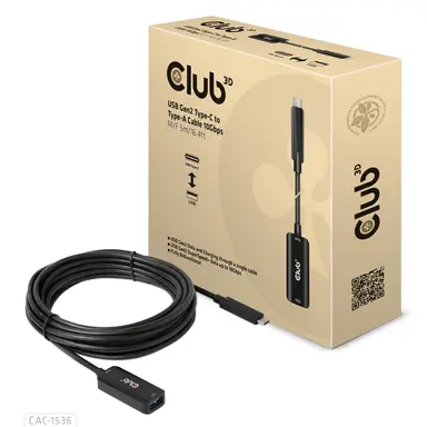 Club 3D B.V Usbc GEN2 to Usba Cable 10GBPS M/F 16 ft