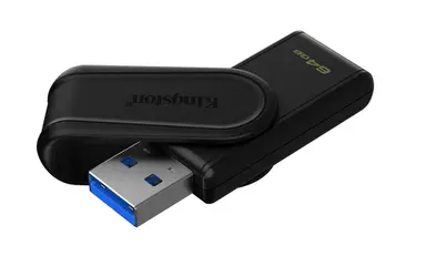 Kingston 64GB Portable USB 3.2 Gen 1 Datatraveler Exodia S (Black/Black), image 3