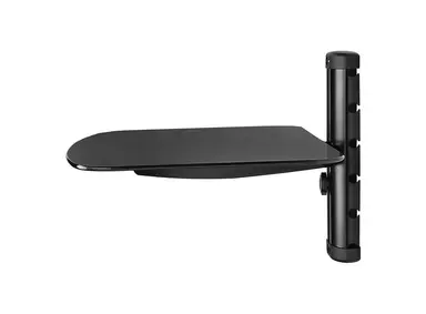 Peerless Industries AV Wall Shelf, Single W/Glass