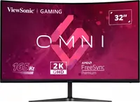 ViewSonic 32 in Omni Curved 165HZ QHD 1MS Gaming Monitor with Freesync Premium, 2560 × 1440, image 3