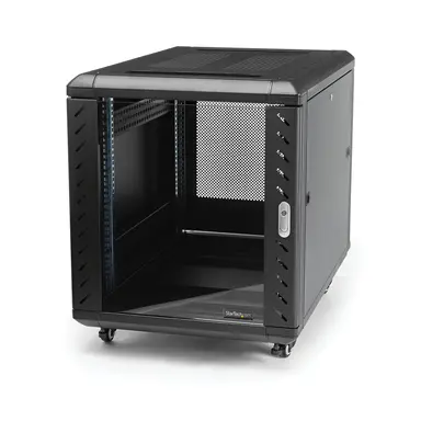 4-POST 12U 19IN Server Rack Enclosure W/ Adjustable Mounting Depth - EIA/ECA-310