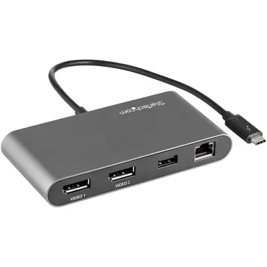 StarTech.com Thunderbolt 3 Mini Dock - 40GB Video & Data/Dual Monitor DisplayPort 4K 60HZ/1X