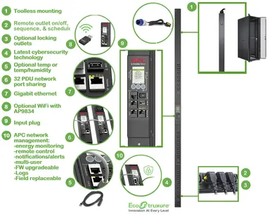 APC by Schneider Electric APC Rack PDU 9000 Switched, Zerou, 16A, image 6