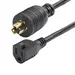 STARTECH.COM 1FT (30CM) Heavy Duty Power Cord Twist-Lock Nema L5-15P to Nema 5-15R 15A 125V, image 5