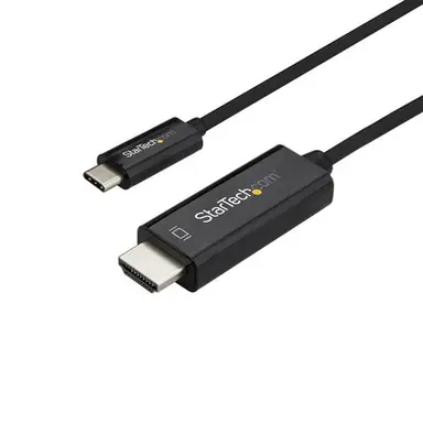 StarTech.com Black 6.6FT/2M USB Type C DP Alt Mode HBR2 to HDMI 2.0 Cable 4K 60HZ/1080P / 7.1, image 4