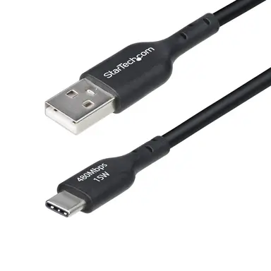 StarTech.com 1 ft (30CM) USB-a to USB-C Charging Cable, Charge & Sync, 3A, USB 2.0, Tpe Jacket