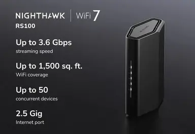 NETGEAR 4PT Nighthawk Wi-Fi 7 BE3600 Router, image 6