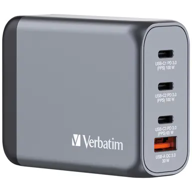 Verbatim Americas 100W 4-Port Gan Wall Charger, image 4