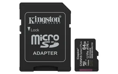 Kingston 64GB Microsdxc Canvas Select Plus GEN3 100MB/S A1 Card + Adapter, image 4