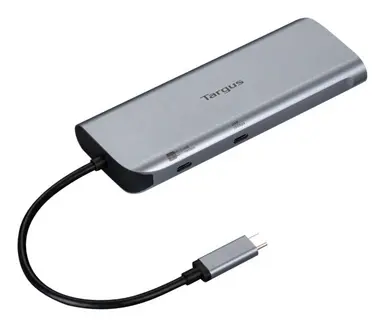 Targus USB-C Alt. Mode Dual HDMI 4K Mobile Dock with 140W Epr Pass-Thru Silver