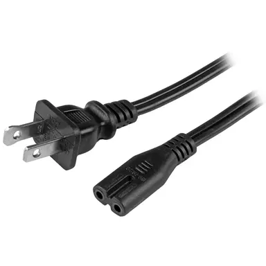 StarTech.com 10 ft Laptop Power Cord NEMA 1-15P to IEC C7 AC Power Cord for Most Notebooks
