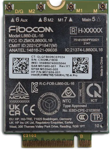 Wwan HP Xmm 7560 R+ Lte-AP