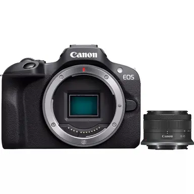 Canon USA Canon Eos R100 W/RF-S18-45MM F4.5-6.3 Is STM Lens Kit