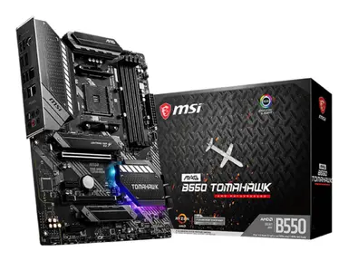 MSI Computer Mag B550 Tomahawk AMD B550 BLACK/MATT ATX AM4 Supports 3RD Gen AMD RYZEN/ 3ND GE
