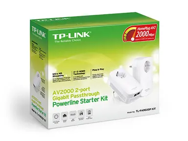 Omada Networks by TP Link AV2000 2-Port Gigabit Passthrough Powerline Starterkit, 2000MBPSPOWERLINEDATARATE, image 7