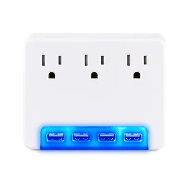 CyberPower Systems (USA) 4 USB 3.4A Ports Multi Color Glow 1-Year Warranty
