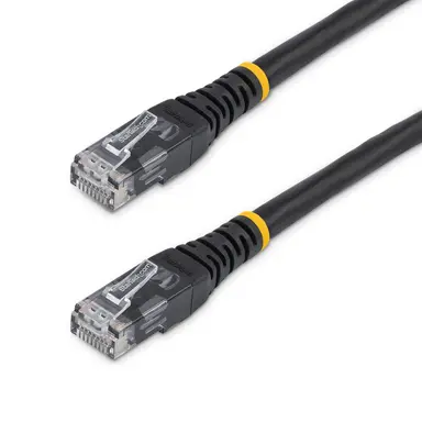 StarTech.com 25 ft Black Cat6 Ethernet Cable Delivers Multi Gigabit 1/2.5/5GBPS & 10GBPS up