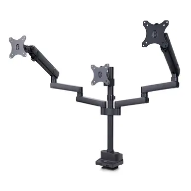 StarTech.com Triple Monitor Desk Mount for up to Three 27 in Screens, VESA 75X75/100X100, Tool