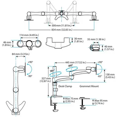 StarTech.com Mount Two Displays on Your Desk or Through a Grommet with This Desk Mount Dual, image 8