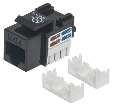 Intellinet Cat6 Keystone Jack UTP, Black, Punch-Down