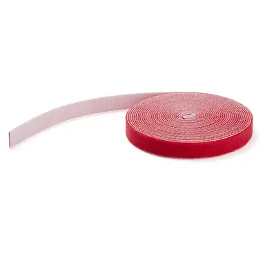 StarTech.com 100 ft Bulk Roll of Red Hook and Loop Tape 3/4IN (19 MM) Wide - Cut to Needed Len