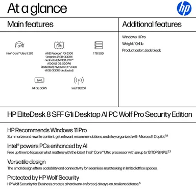HP Sbuy HP EliteDesk 8 SFF G1I U9285 64GB/1TB PC Intel Core ULTRA9 285, 1TB SSD, 64, image 7