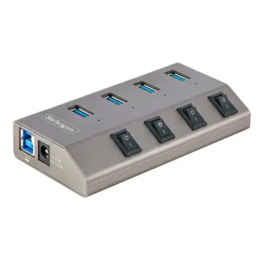 4 Port USB 3.2/3.1 Gen 1/3.0 5GBPS Hub W/Individual Port Switches - 4X USB Type-