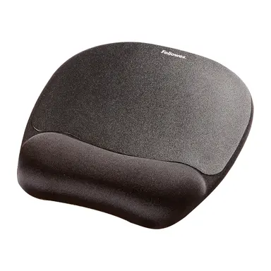 Fellowes Memory Foam Mouse Pad/Wrist Rest - Black.item H X W X D (INCHES):1.00 X 7.94 X 9
