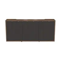 Middle Atlantic 3 Bay C3 Custom Wood Kit 32 High 10 Deep Moderno Solid Doors Montana Walnut, image 3