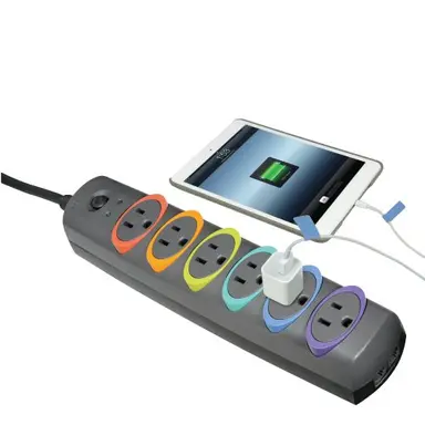Kensington Computer Smartsockets Premium Surge 6 Outlet 8 ft, image 8