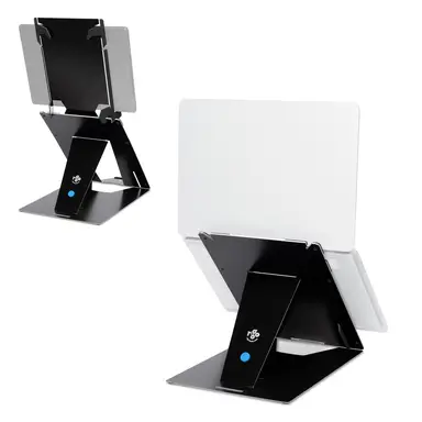 R-Go Ergonomic Tablet and Laptop Stand, Riser Duo, Adjustable, Black, TAA Compli, image 6