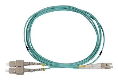 Intellinet 15 M LC to SC UPC Fiber Optic Patch Cable, 2.0 MM, Duplex, Ofnr, OM3 Multimode