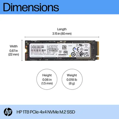 HP 1TB PCIe NVMe SSD, image 7