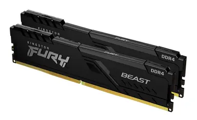 Kingston 32GB 3200MHz DDR4 CL16 Dimm (KIT OF 2) 1GX8 Fury Beast Black