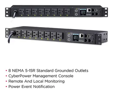 CyberPower power distribution unit (PDU) 8 AC outlet(s) 1U Black, image 5