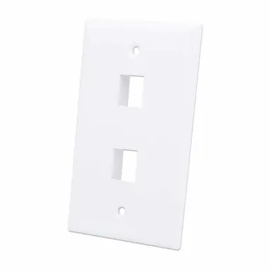 Intellinet 2-Outlet Keystone Wall Plate, image 4