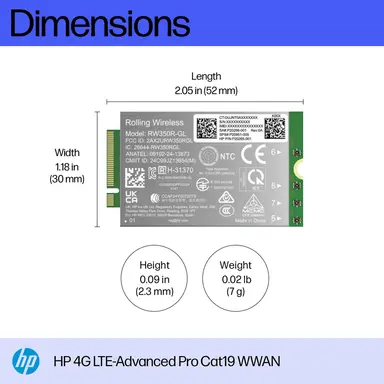 HP 4 GB Lte-Ap (CAT 19) Wwan, image 7