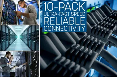 Intellinet Cat6 U/UTP Slim Network Patch Cable, 1.5 FT., Black, 10-Pack, image 8