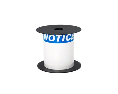 Brother International Corporat 3INX5IN TT ANSI/Osha Notice 3/4IN Blue Header White Vinyl Label