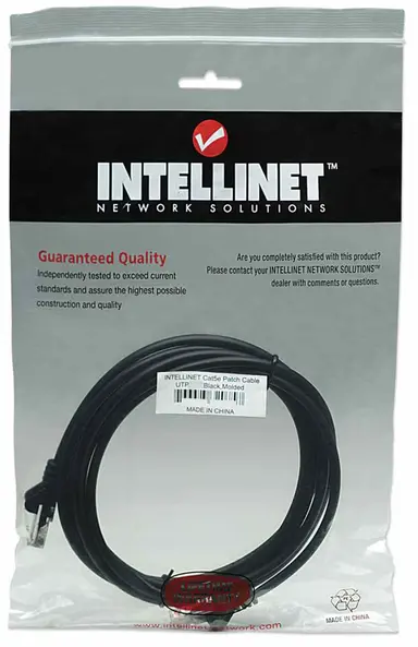 Intellinet 50 FT Black Cat5e Snagless Patch Cable, image 6
