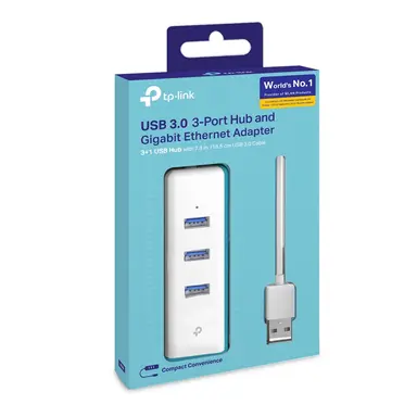 Omada Networks by TP Link USB 3.0 Type-a to Gigabit Ethernet Network Adapter with 3-Port USB 3.0 Type-a HU, image 8
