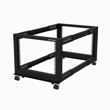4-POST 8U Open Frame Server Rack for Data/IT Equipment - 22-40IN (56-101CM) Moun