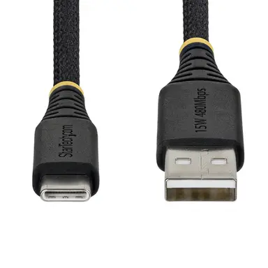 StarTech.com 5-Pack 3ft (91cm) Usb-A to USB-C Fast Charging Cable 15W 3A Dual-Layer Braided Nylon/TPE Jacket Durable Usb-A to Type C Charger Cord USB A to USB C Cable, image 6