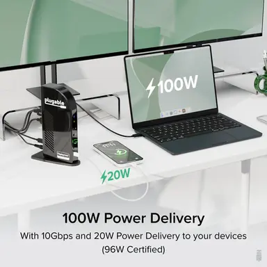 Plugable Technologies Plugable 14-in-1 USB C Docking Station 4X HDMI Quad Dock with 100W Charging, H, image 6