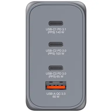Verbatim Americas 240W 4-Port Gan Wall Charger, image 6